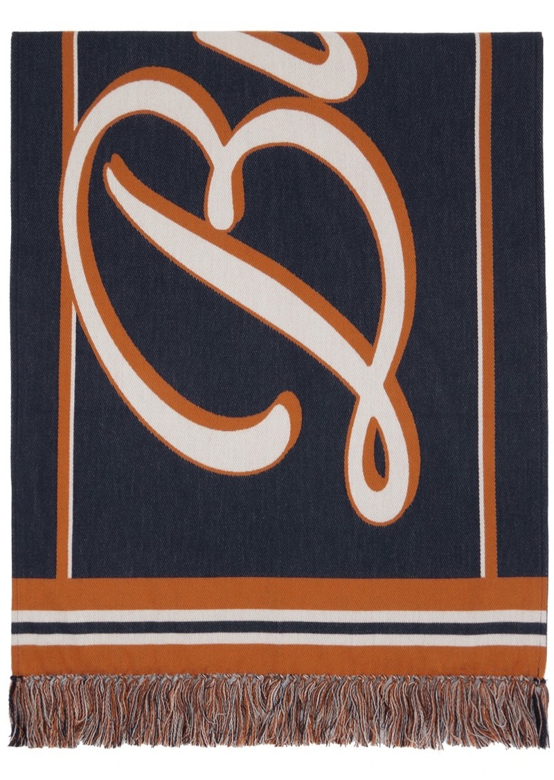 Burberry Navy Logo Scarf