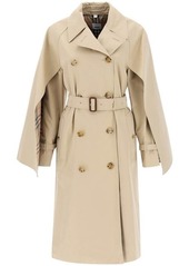 Burberry 'ness' double-breasted raincoat in cotton gabardine