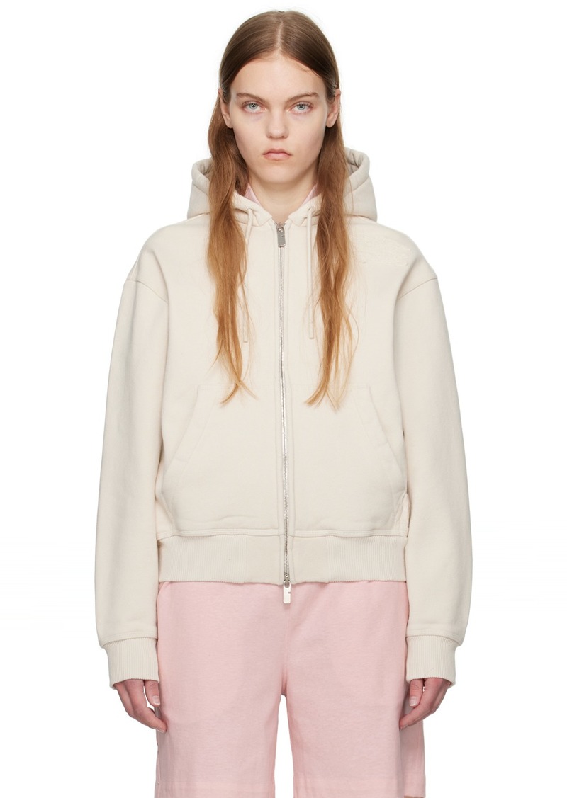 Burberry Off-White Zip Hoodie