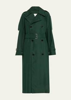 Burberry Oversized  Self-Tie Double-Breasted Trench Coat