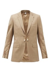 Burberry Pearl-charm single-breasted wool-blend jacket