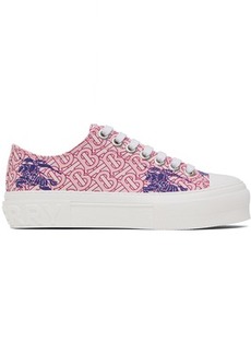 Burberry Pink Lace-Up Sneakers