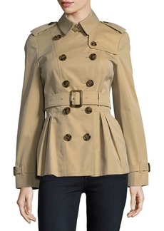 burberry pleated trench coat