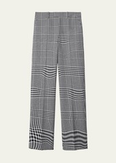 Burberry Prince of Wales Wool Tailored Trousers