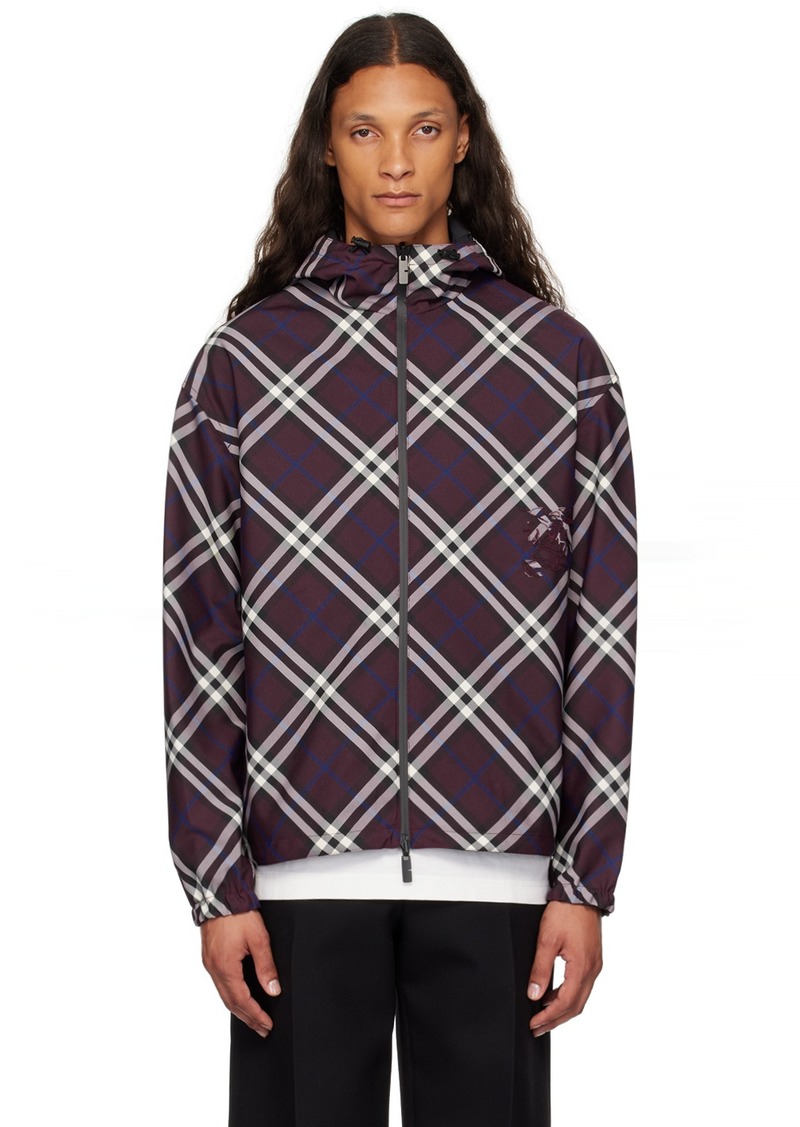 Burberry Purple Check Reversible Jacket