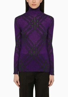 Burberry Purple turtleneck sweater in blend