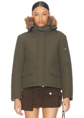 Burberry Quilted Jacket With Fur Hood