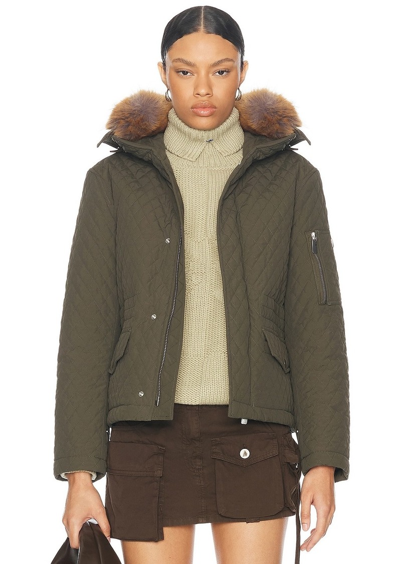 Burberry Quilted Jacket With Fur Hood