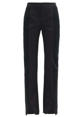 Burberry Ribbed-panel flared wool-barathea suit trousers