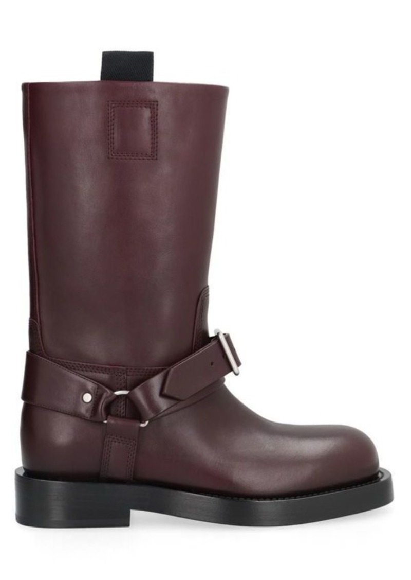 BURBERRY SADDLE LEATHER BOOTS