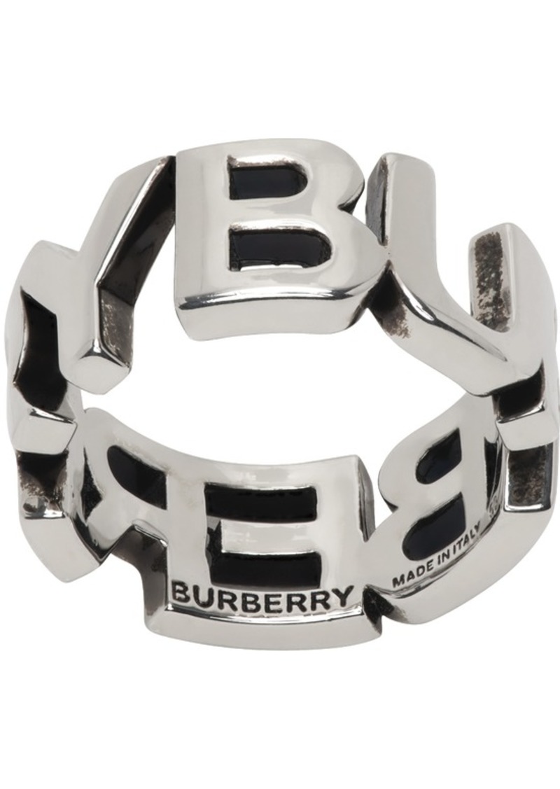 Burberry Silver Logo Ring