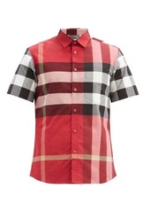 Burberry Somerton Nova-check cotton-blend poplin shirt