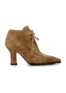 BURBERRY Sovereign Suede Lace-Up Booties