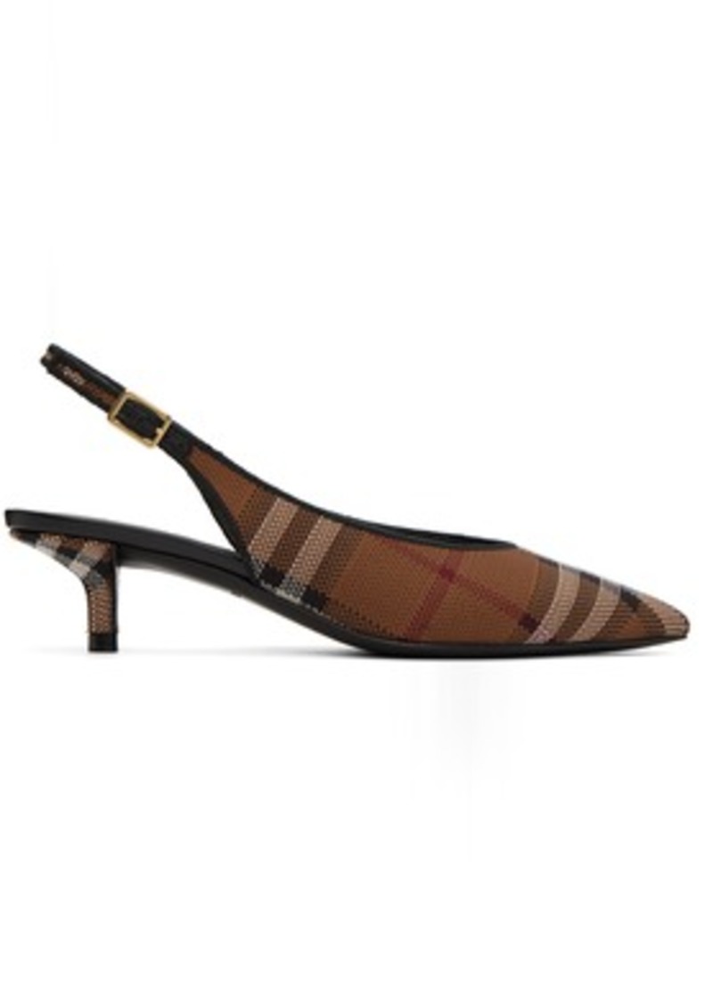 Burberry Tan Check Heels