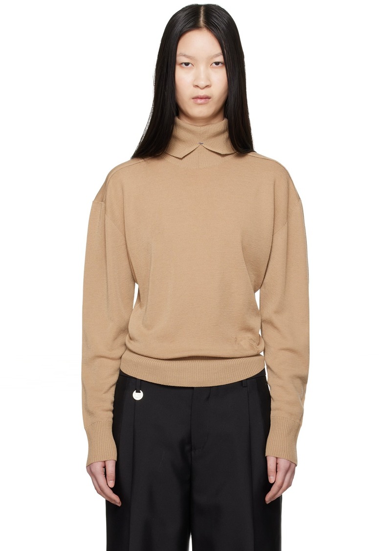 Burberry Tan Wool Turtleneck