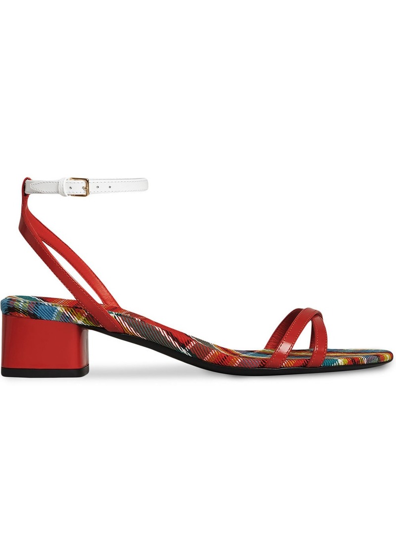 burberry sandals red