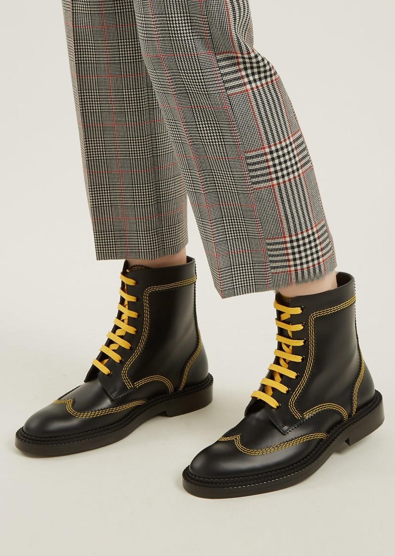 burberry lace up ankle boots