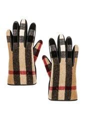 Burberry Victoria 3C Check Wool Gloves