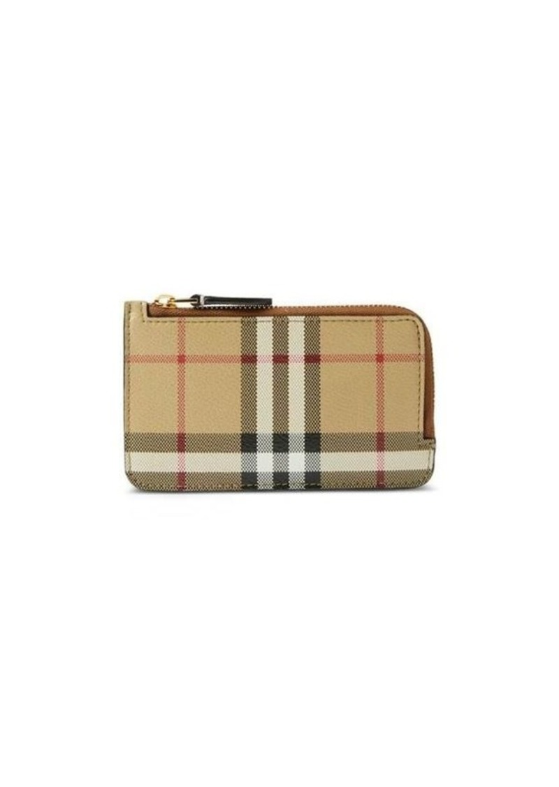 BURBERRY Vintage-Check print zipped wallet