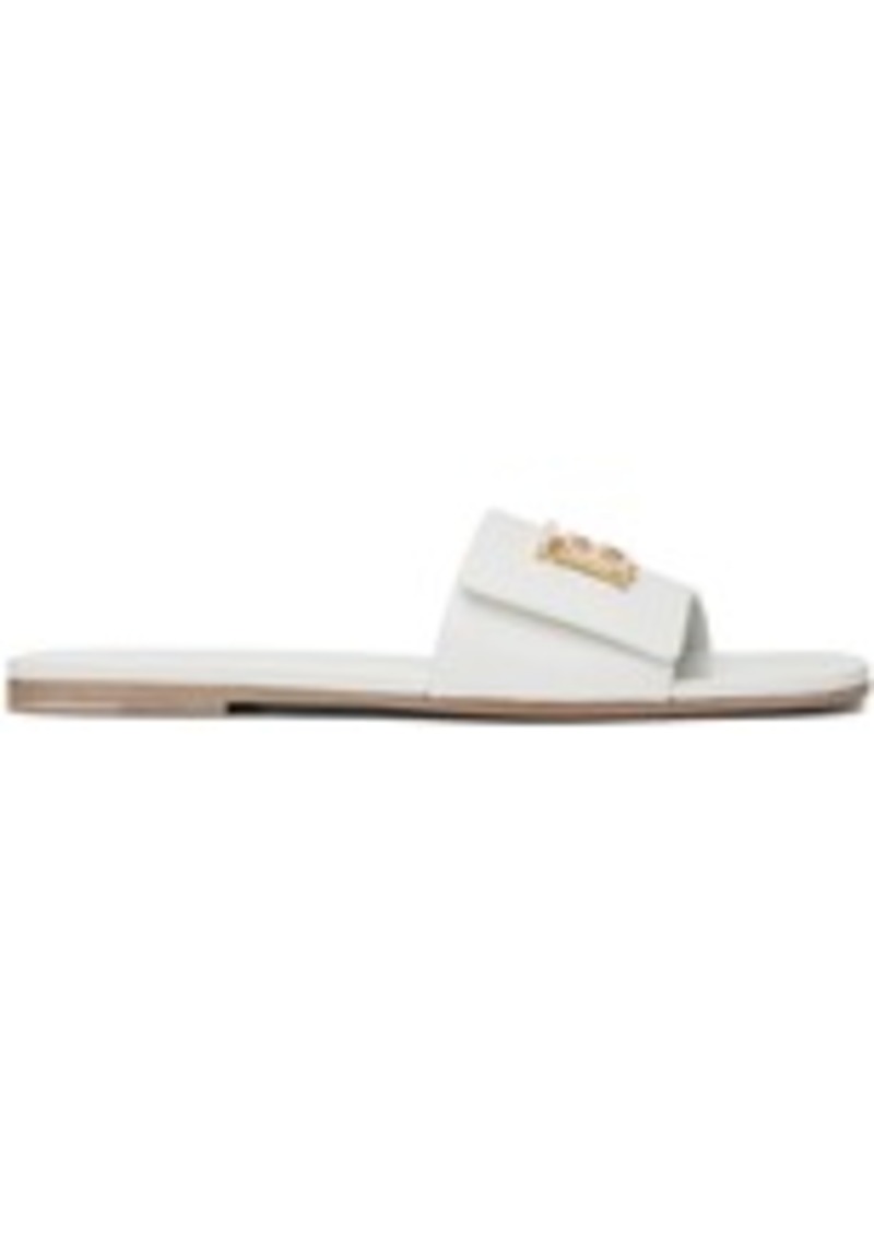 Burberry White Monogram Motif Sandals