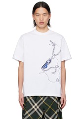 Burberry White Print T-Shirt