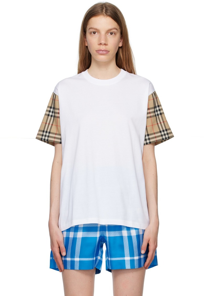 Burberry White Vintage Check T-Shirt