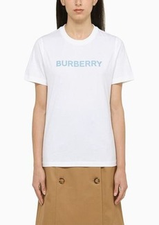 Burberry White/blue crew-neck T-shirt