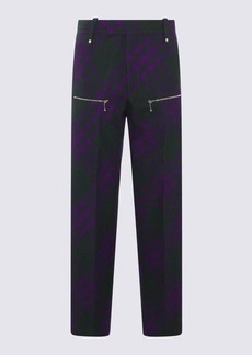 BURBERRY WINE AND GREEN WOOL PANTS