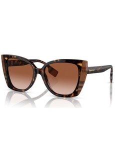 Burberry Women's Sunglasses, BE4393 Meryl - Dark Havana, Check Brown