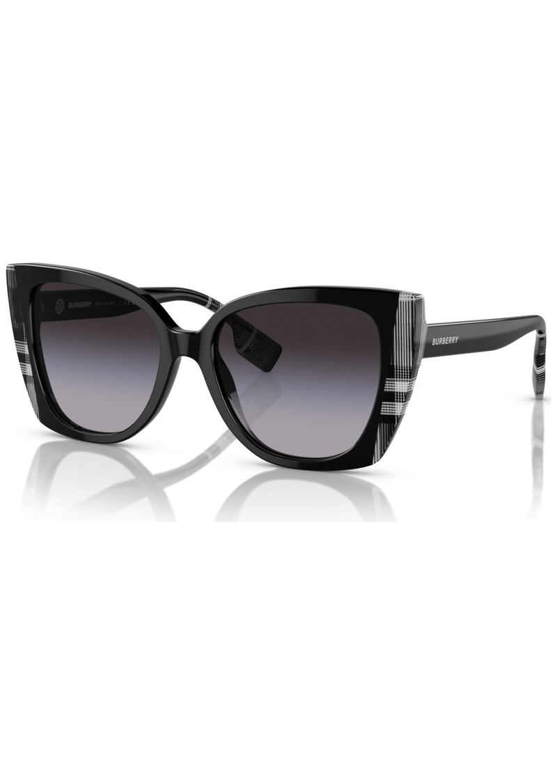 Burberry Women's Sunglasses, BE4393 Meryl - Black, Check White Black