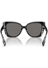 Burberry Women's Polarized Sunglasses, Meryl - Black, Check White Black