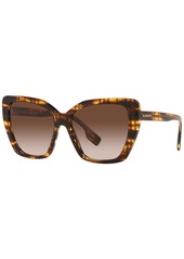 Burberry Women's Sunglasses, BE4366 Tamsin 55 - Top Check, Striped Brown