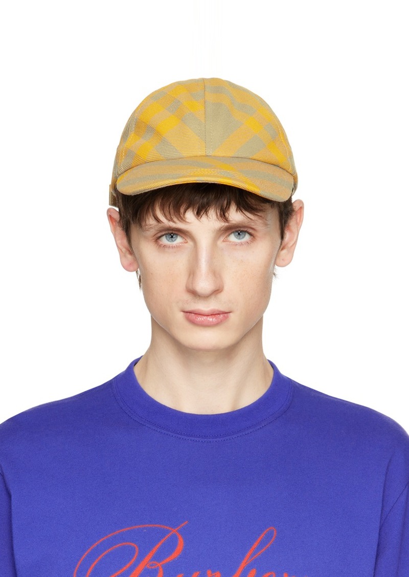 Burberry Yellow & Gray Check Cap