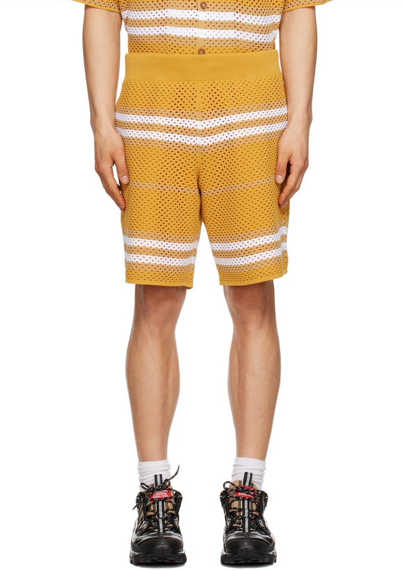 Burberry Yellow Striped Shorts