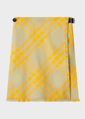 Burberry Check A-Line Kilt Skirt