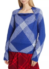 Burberry Check Alpaca-Blend Regular-Fit Sweater