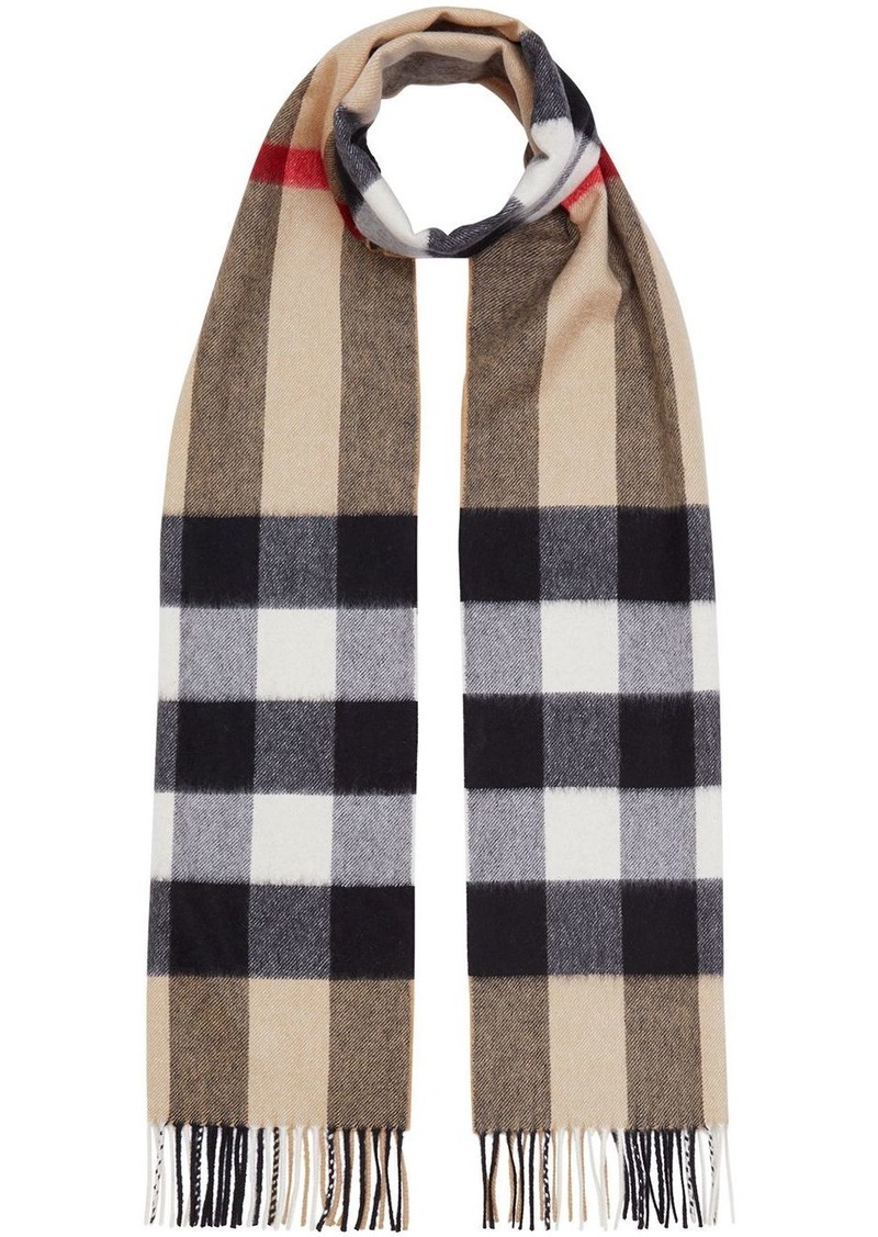 Burberry Check Cashmere Scarf