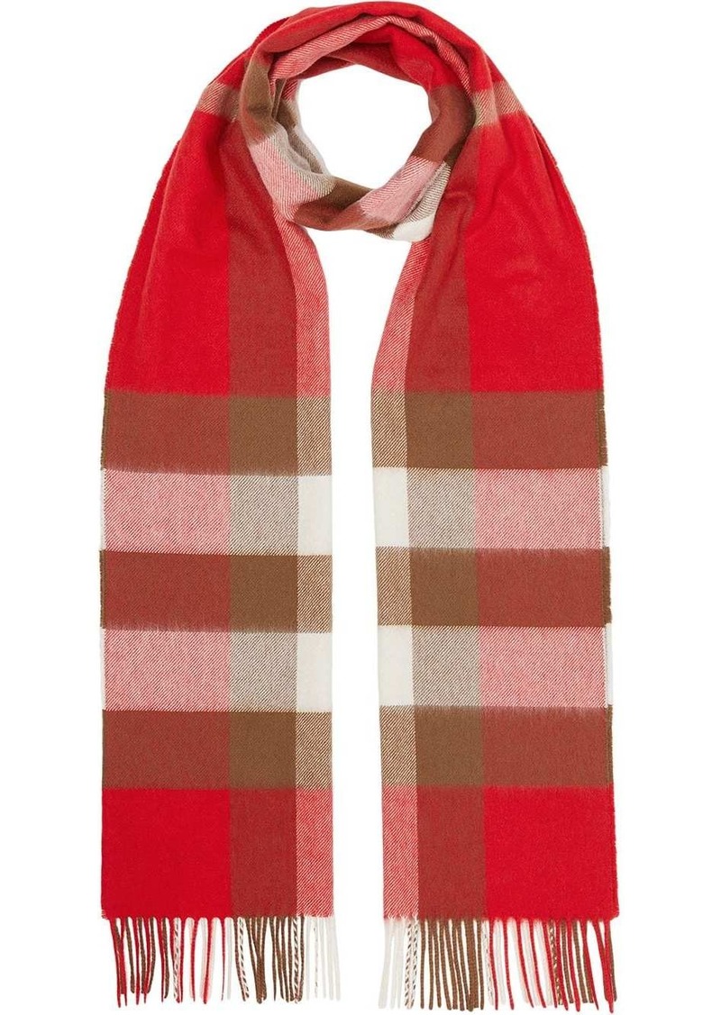 Burberry check cashmere scarf