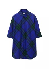 Burberry Check Cotton Button-Down Shirt