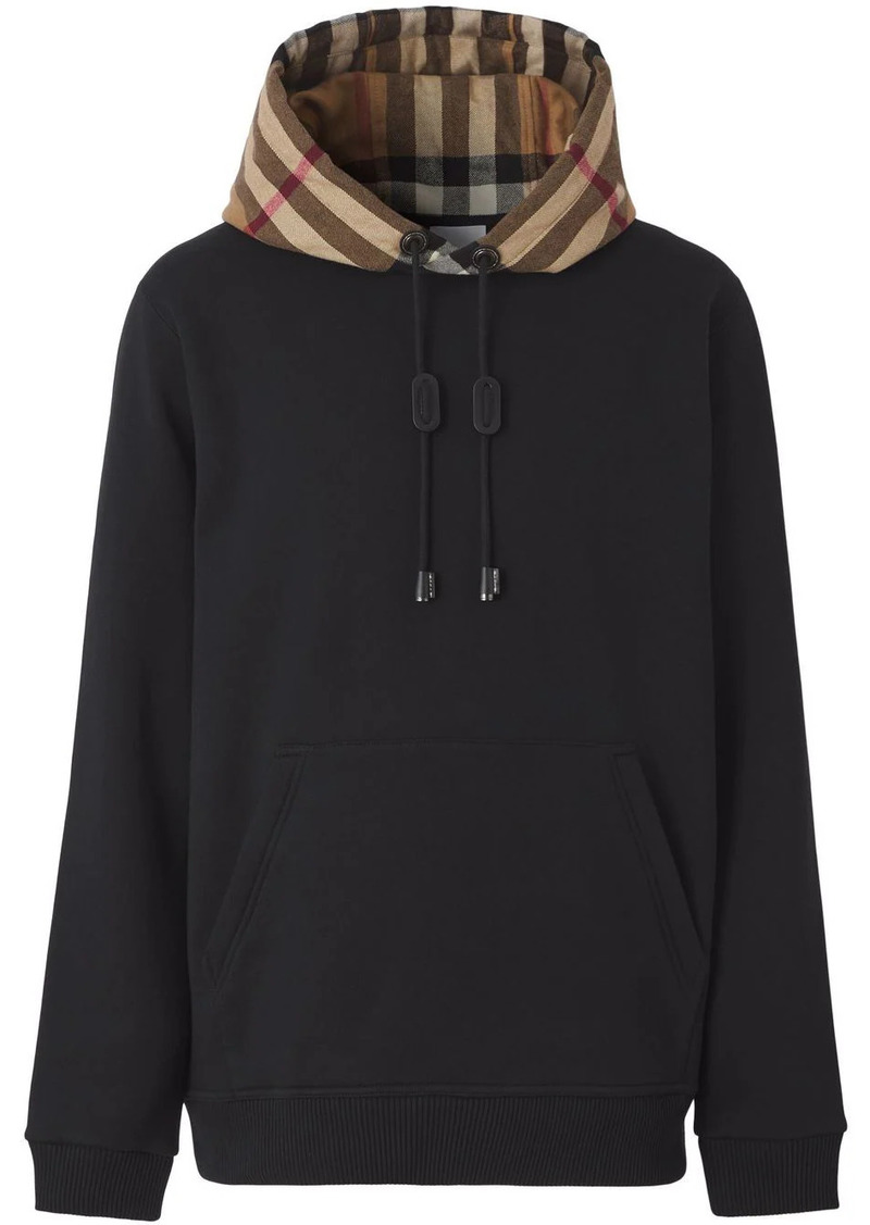 Burberry check-detail hoodie