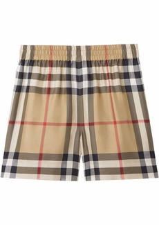 Burberry check-detail shorts