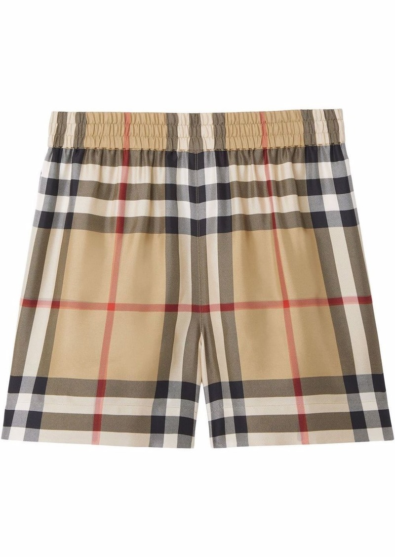 Burberry check-detail shorts