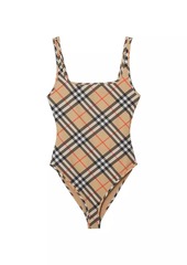 Burberry Check One-Piece Swimsuit