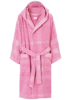 Burberry check-pattern cotton robe