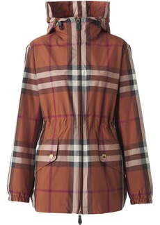 Burberry check-pattern lightweight parka jacket