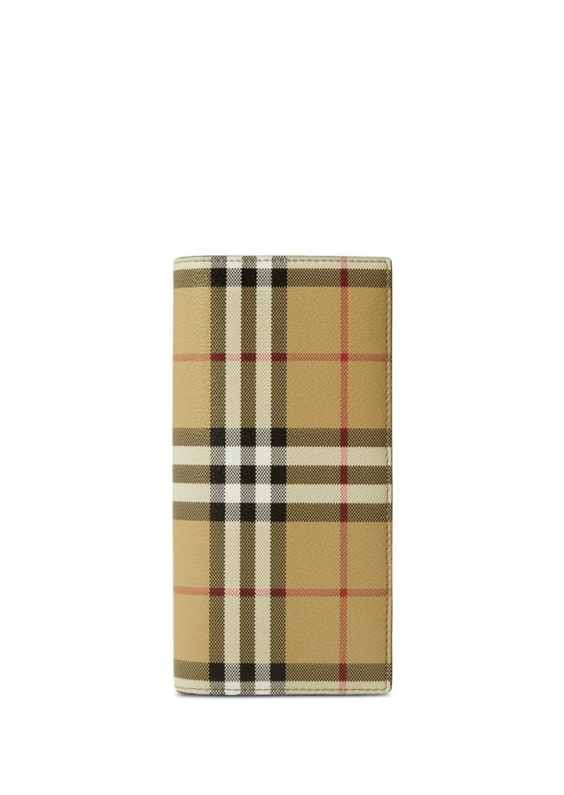 Burberry check-pattern long wallet