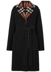 Burberry check-pattern reversible wool coat