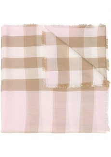 Burberry check pattern scarf