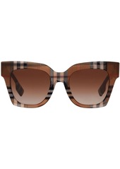 Burberry check pattern square-frame sunglasses