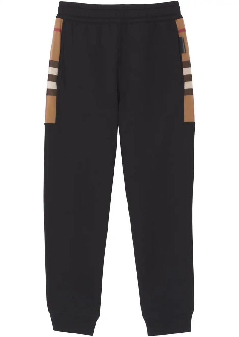 Burberry check-pattern track pants